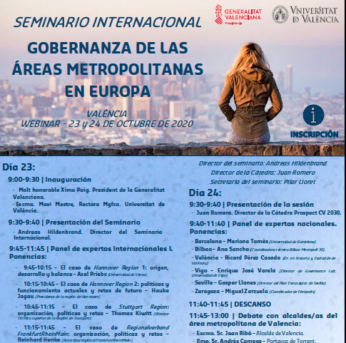 Programa del seminario de Gobernanza de las Áreas Metropolitanas