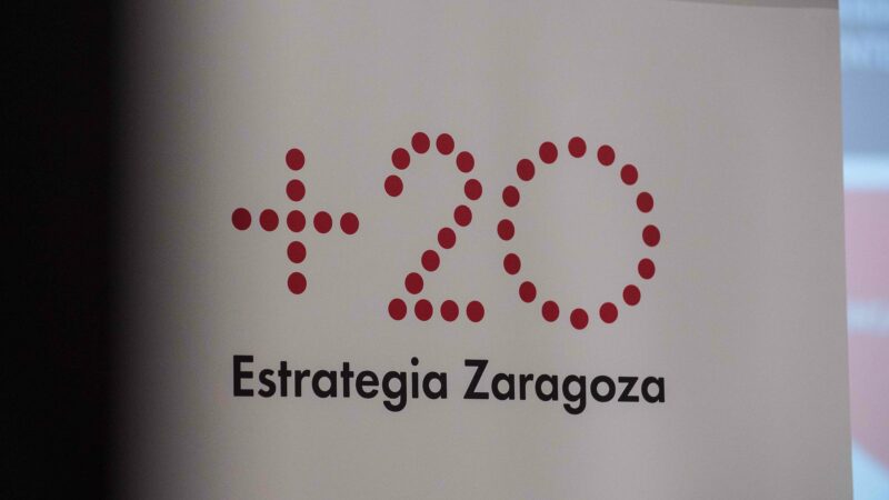 Estrategia Zaragoza +20 pancarta