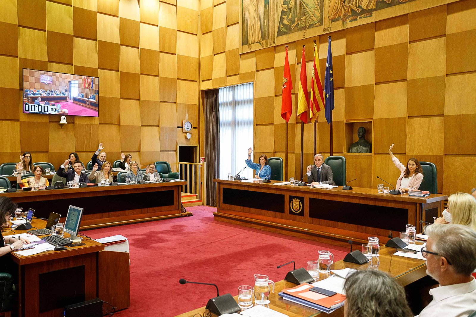Pleno del Ayuntamiento de Zaragoza en el que se aprueba el plan de acción de la Agenda Urbana