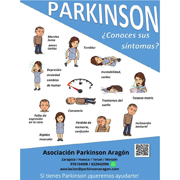 Cartel de la asociación Parkinson Aragón