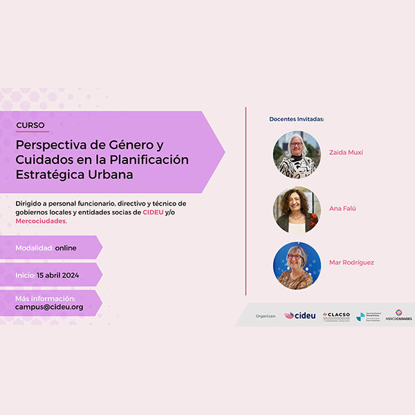 Ebrópolis participa en curso CIDEU cuidados y perspectiva de género