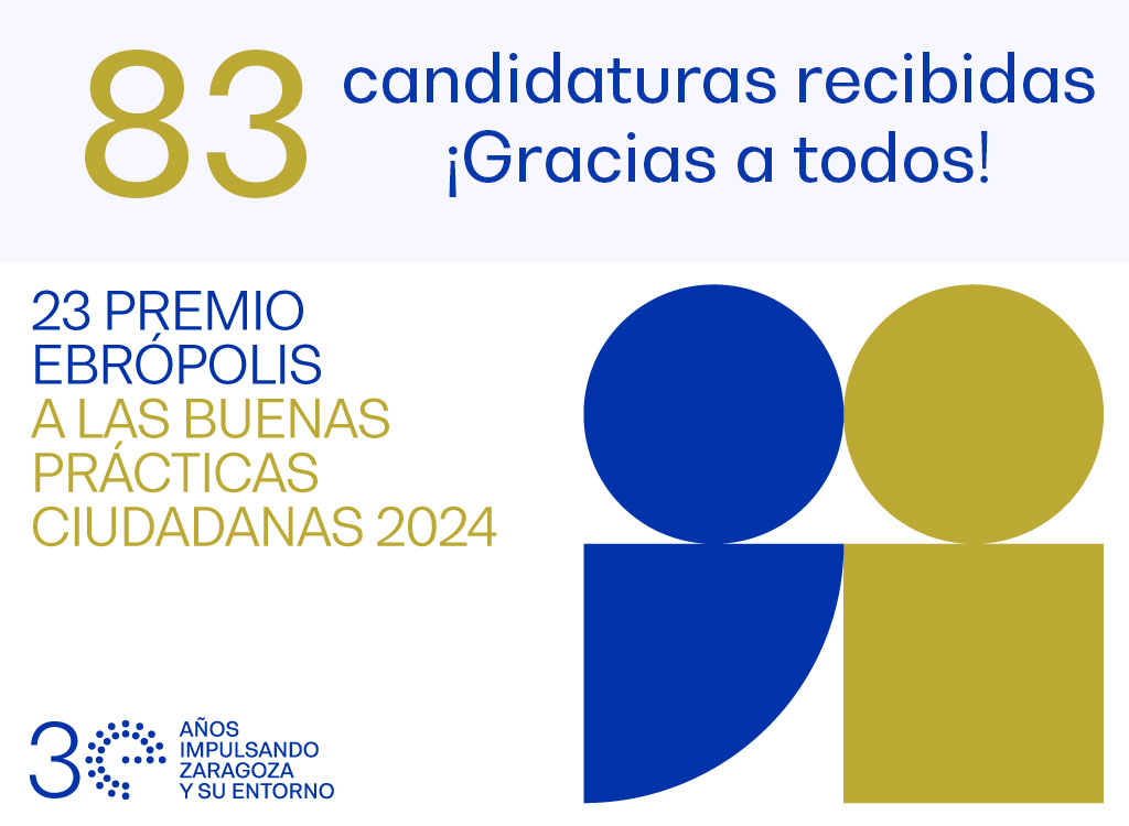 23 Premio Ebrópolis a las Buenas Prácticas Ciudadanas: 83 candidaturas