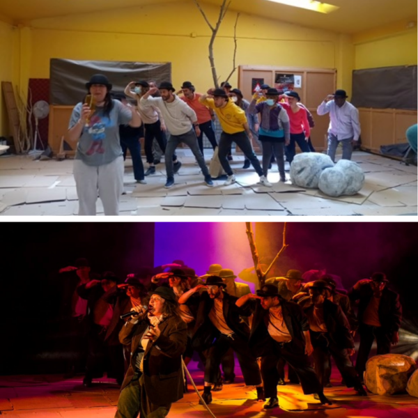 Ensayo y representación de la obra Nadie espera a Godot, de Caídos del Zielo