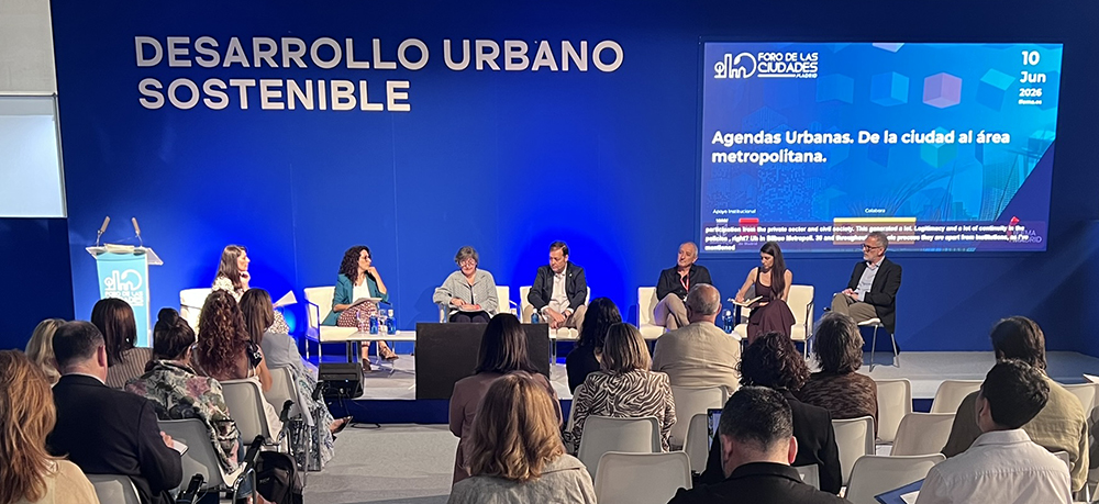 La coordinadora técnica de Ebrópolis, en el Foro de Ciudades